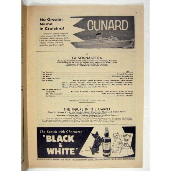 New York City Ballet Playbill April 1961 Swan Lake Violette Verdy Tschaikovsky - Picture 8 of 11